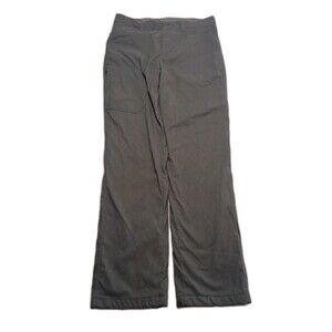 Eddie Bauer Fleece Lined Tech Pants Mens 34x34 Grey Cargo Nylon Stretch Trail